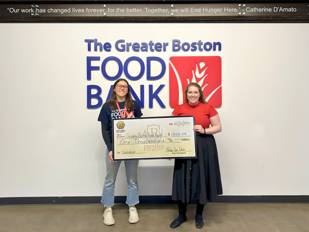 Prestige Car Wash Supports Greater Boston Food Bank