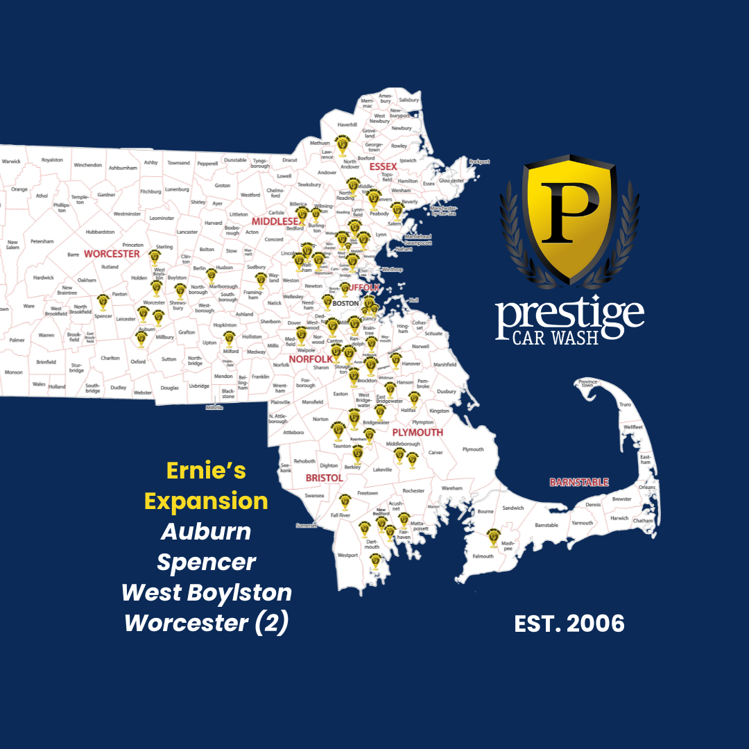 Prestige Car Wash Expands to Worcester Area with Acquisition of Ernie's Car Wash